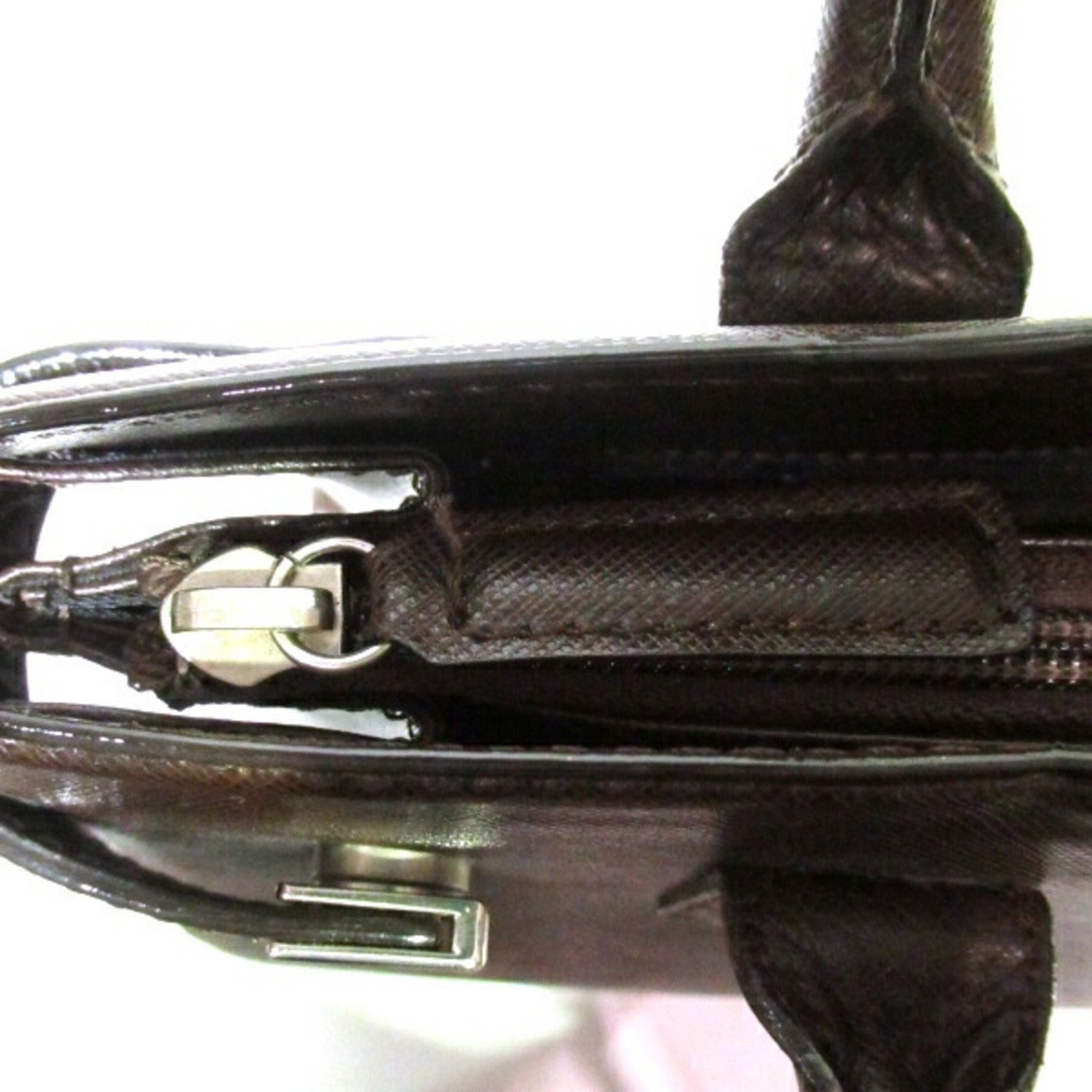 Burberry Dark Brown Leather Bag Handbag Ladies