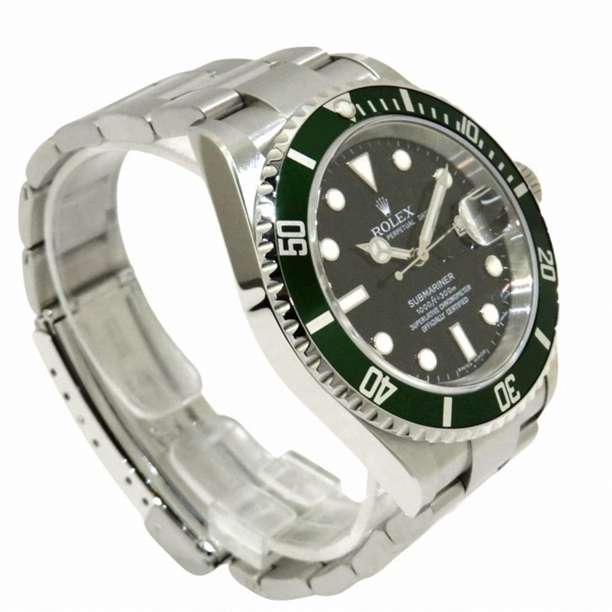 Rolex Submariner 16610LV Automatic Green D Number Watch Men's