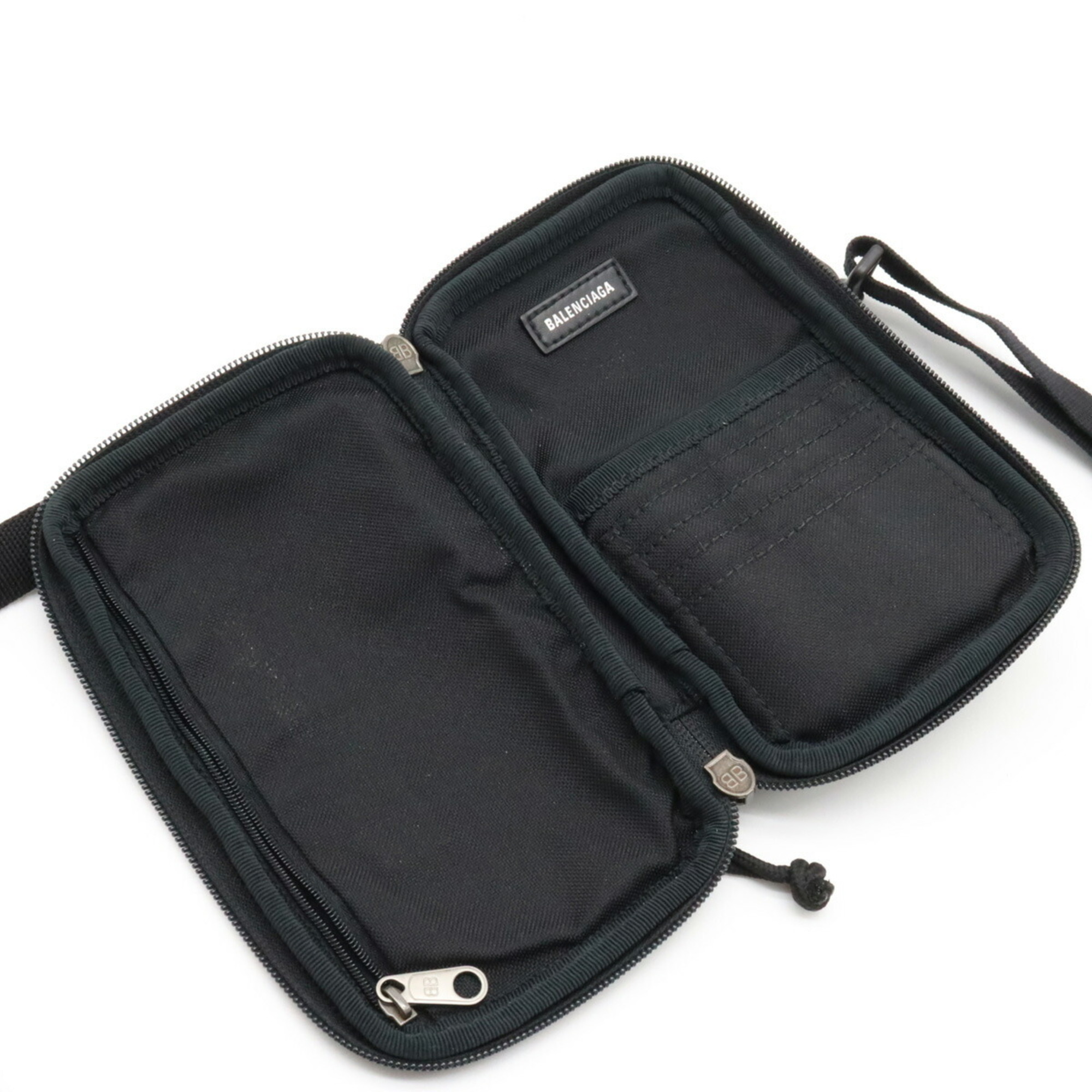 BALENCIAGA Explorer WFP collaboration shoulder bag pochette smartphone nylon canvas black 593329