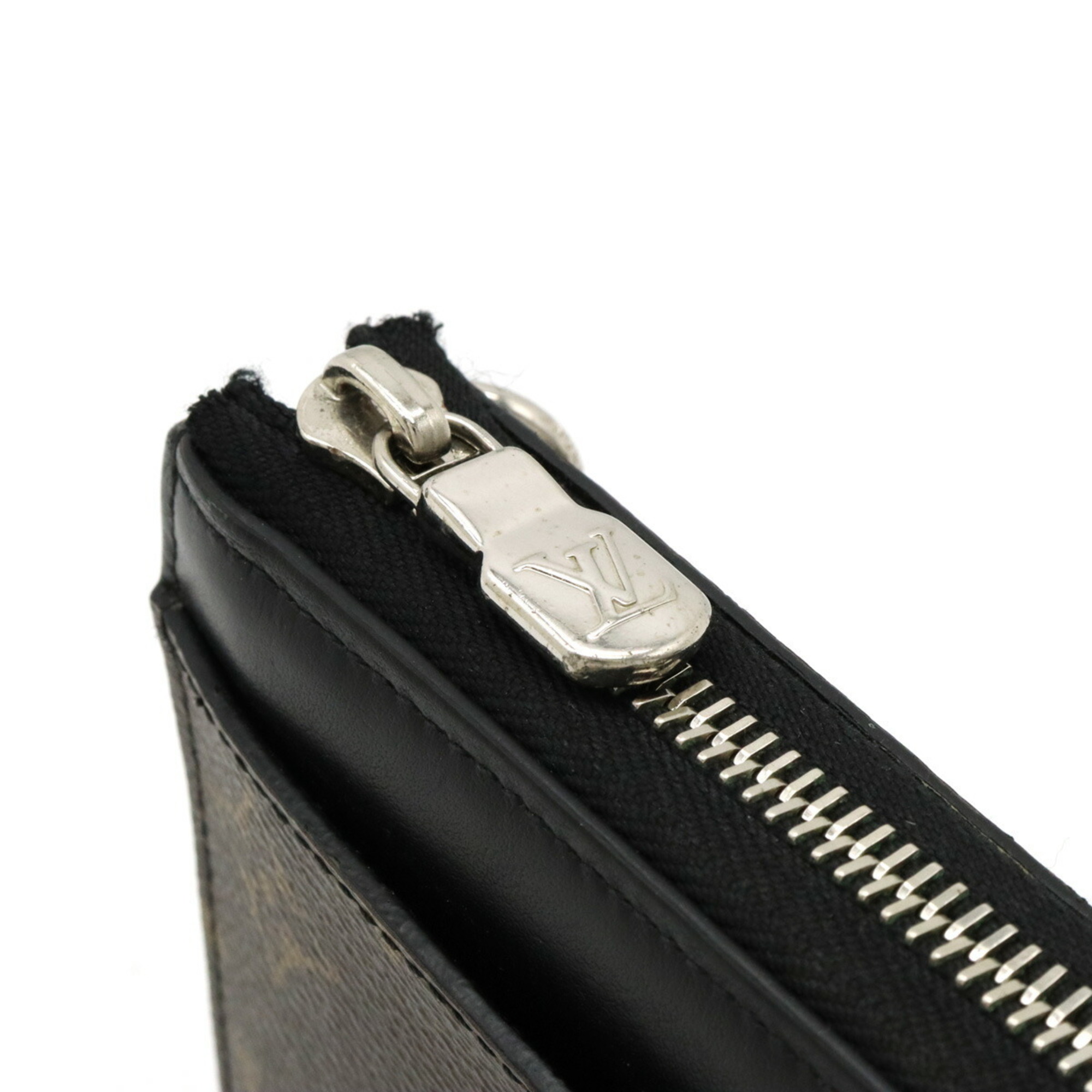 LOUIS VUITTON Monogram Macassar Zippy Dragonne L-shaped long wallet calf leather with wrist strap M69407
