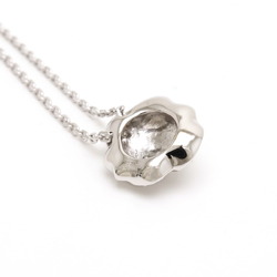 CHANEL Camellia Pave Necklace Pendant K18WG 750WG White Gold Diamond