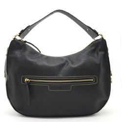 BVLGARI Bvlgari Malta Shoulder Bag Handbag Leather Black