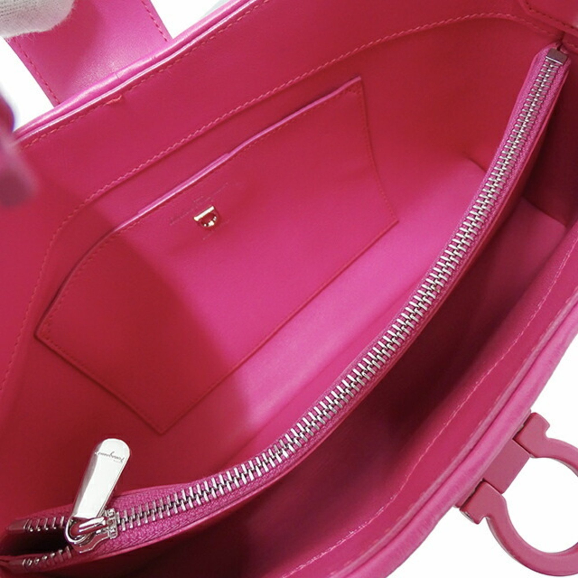 Salvatore Ferragamo Bag Women's Gancini Shoulder Leather Pink Bright