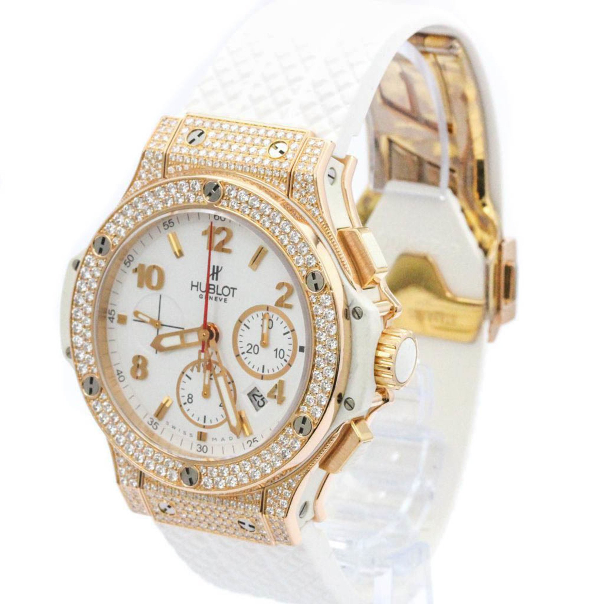 Polished HUBLOT Big Bang Diamond 18K Pink Gold Watch 301.PE.230.RW.174 BF562493