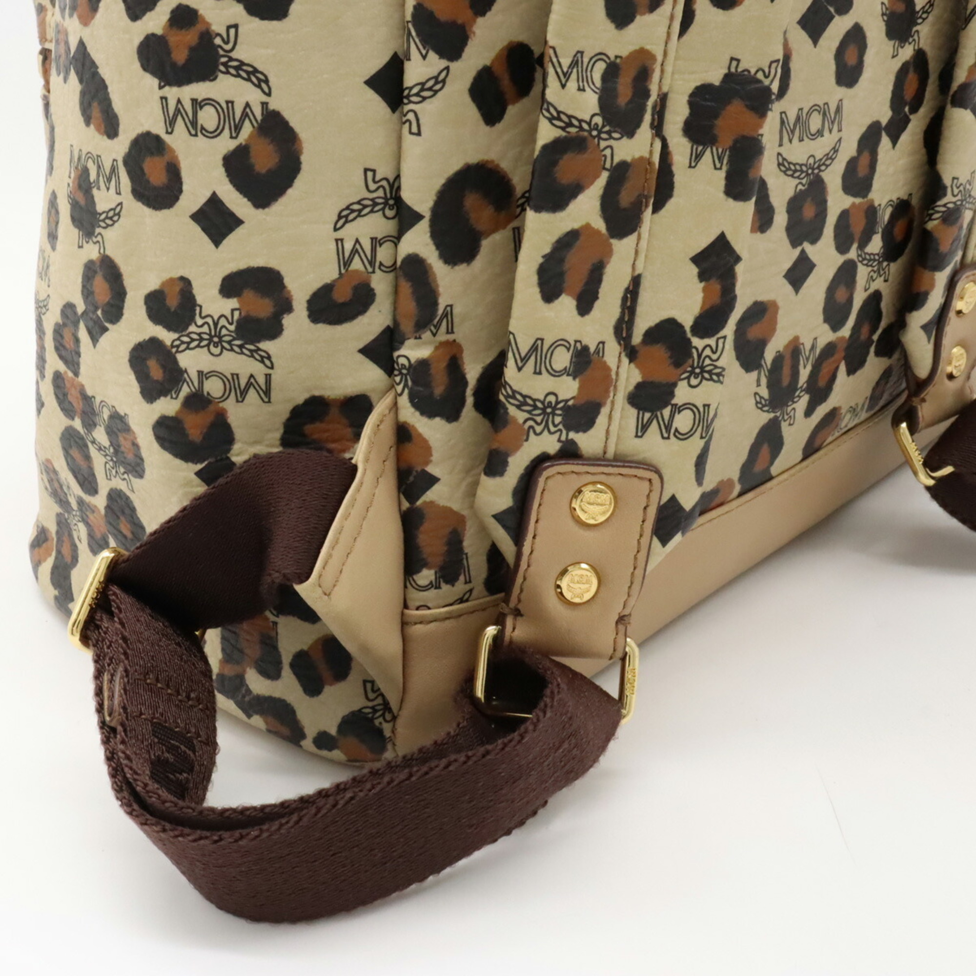 MCM LOVELESS Loveless Collaboration Backpack Rucksack Leopard