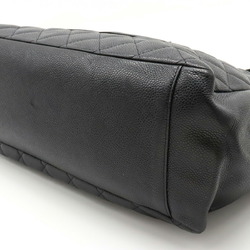 CHANEL Chanel Matelasse Coco Mark GST Tote Chain Bag Shoulder Caviar Skin Leather Black A50995