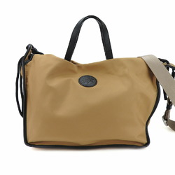 Hunting World Hand Bag Shoulder 511703 Nylon Leather Beige Black Ladies HUNTING WORLD hand bag shoulder