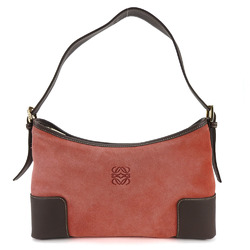 LOEWE bag suede leather orange brown ladies shoulder