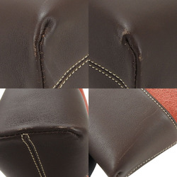 LOEWE bag suede leather orange brown ladies shoulder