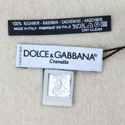 DOLCE&GABBANA Dolce & Gabbana Muffler 11 817 001 100% Cashmere Light Beige With Tag Logo Fringe
