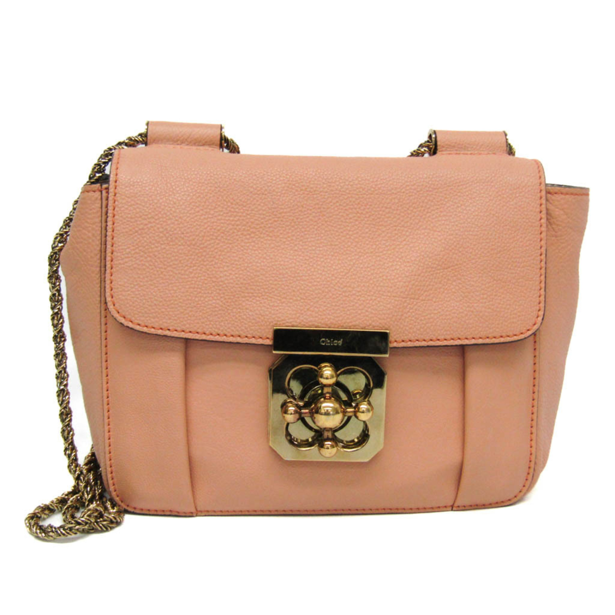 Chloé Elsie Women's Leather Shoulder Bag Coral Pink