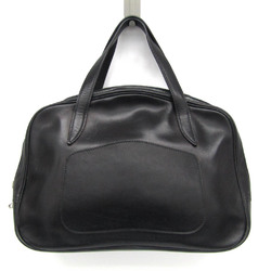 Hermes Doha Women's Box Nepal Leather Handbag Black