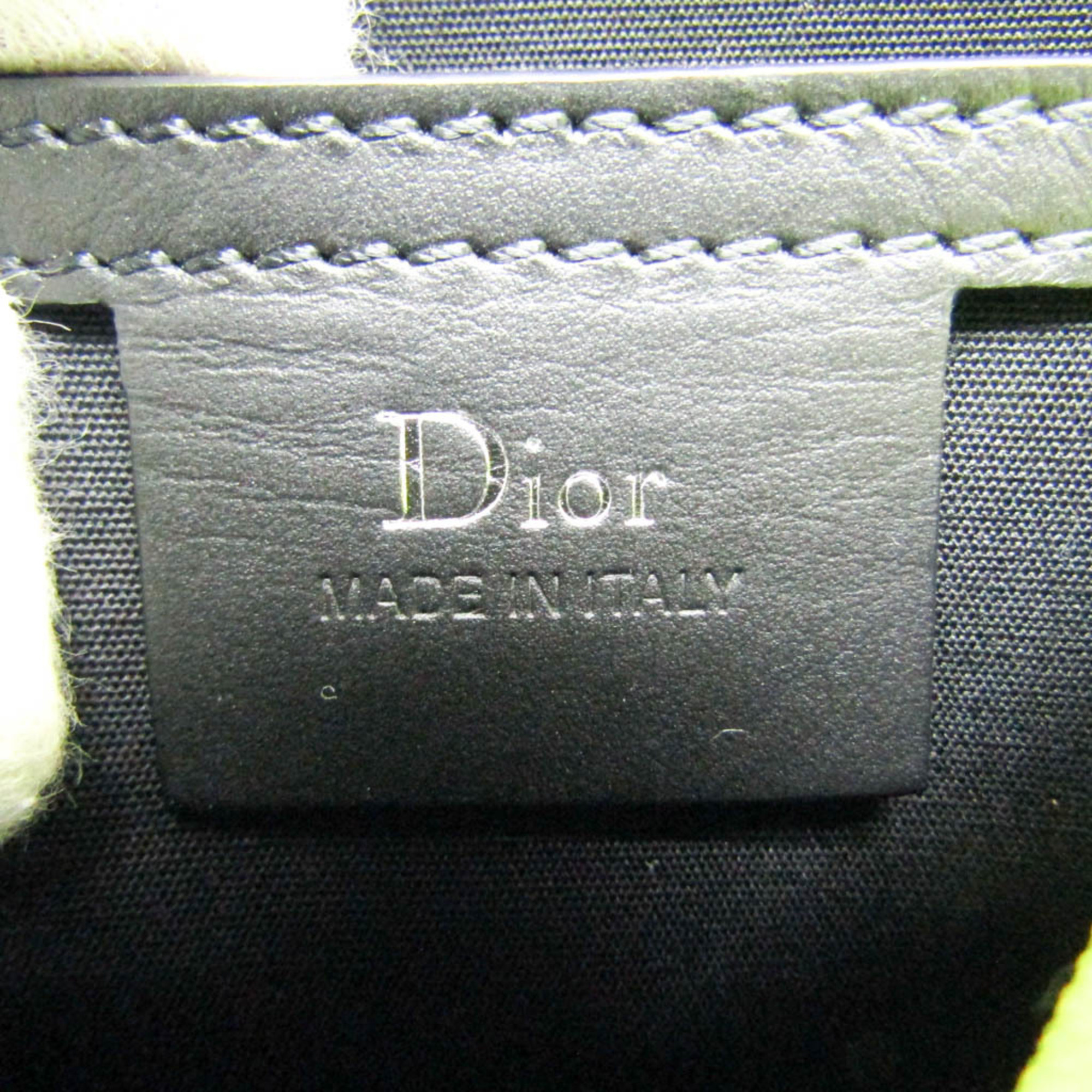 Dior Homme BEE MOTION Women,Men Nylon Canvas,Leather Backpack Black,Yellow