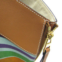 Loewe Hammock Small Women's Leather,Canvas Handbag,Shoulder Bag Brown,Multi-color