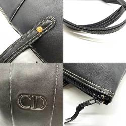 Christian Dior Bag CD Tote Black Shoulder Ladies Leather ChristianDior