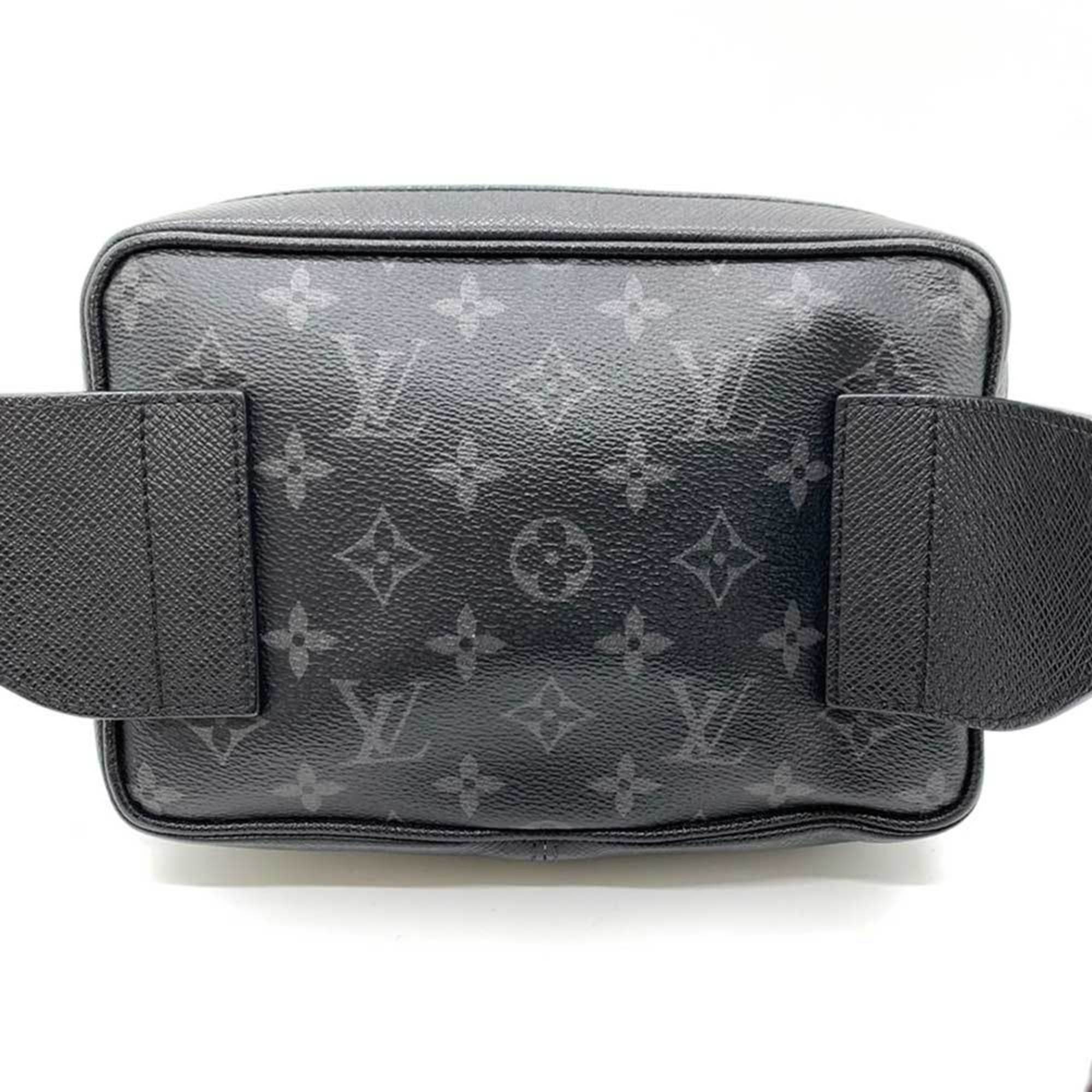 Louis Vuitton Bag Bum Outdoor Black Waist Body Crossbody Men's Taigarama Monogram Eclipse PVC x Leather M30245 LOUISVUITTON