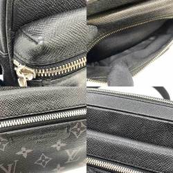 Louis Vuitton Bag Bum Outdoor Black Waist Body Crossbody Men's Taigarama Monogram Eclipse PVC x Leather M30245 LOUISVUITTON