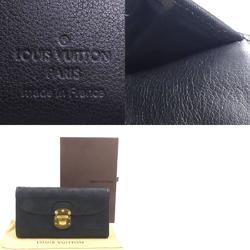 LOUIS VUITTON Bi-fold long wallet Monogram Mahina Portefeuille Amelia Noir Unisex M95549