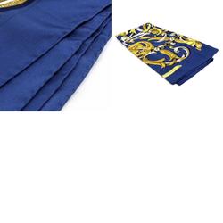 HERMES Scarf Carre90 LE MORS A LA CONETABLE Silk Navy/Gold/White Ladies