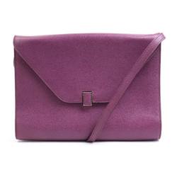 Valextra Shoulder Bag Iside Leather Purple Ladies