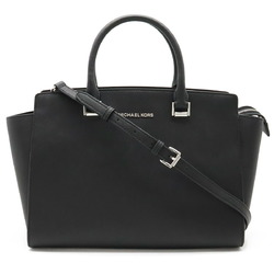 MICHAEL KORS Selma Handbag Shoulder Bag Leather Black 35S9SLMS3L