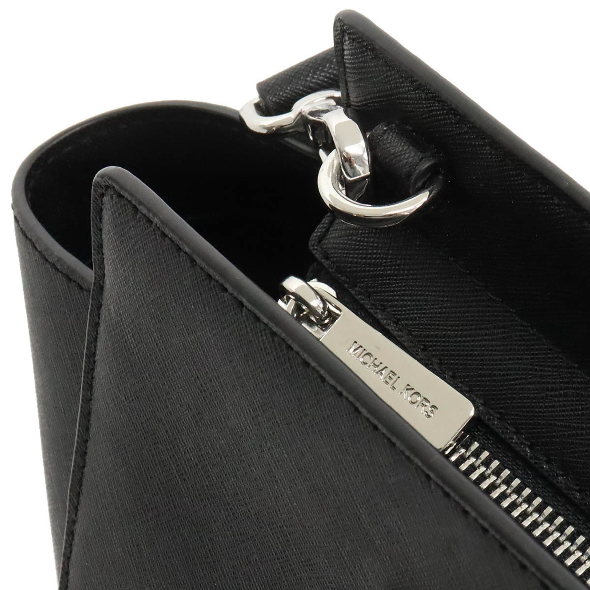 MICHAEL KORS Selma Handbag Shoulder Bag Leather Black 35S9SLMS3L