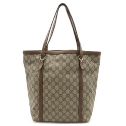 GUCCI Gucci GG Supreme Nice Tote Bag Shoulder PVC Leather Beige Mocha Brown 33677