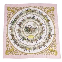 HERMES Scarf Muffler Carre 90 LA PROMENADE DE LONGCHAMPS Walk to Longchamp Silk Ladies Multicolor