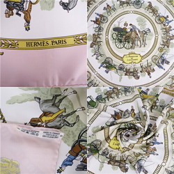 HERMES Scarf Muffler Carre 90 LA PROMENADE DE LONGCHAMPS Walk to Longchamp Silk Ladies Multicolor