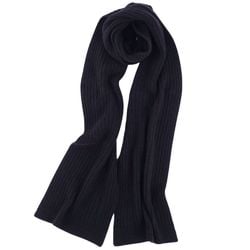 HERMES Muffler Stole Cashmere Wool Women's Navy