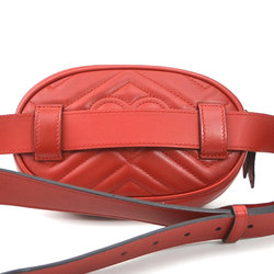 GUCCI waist bag belt GG Marmont leather red gold ladies 476434