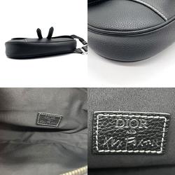 Dior HOMME Body Bag ALEX FOXTON Collaboration Saddle Leather Black Men's