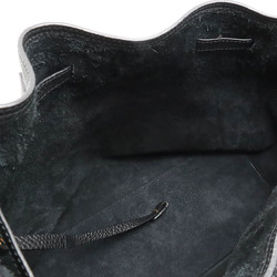 Salvatore Ferragamo Gancini Shoulder Bag Grained Leather Black AU-21/G586