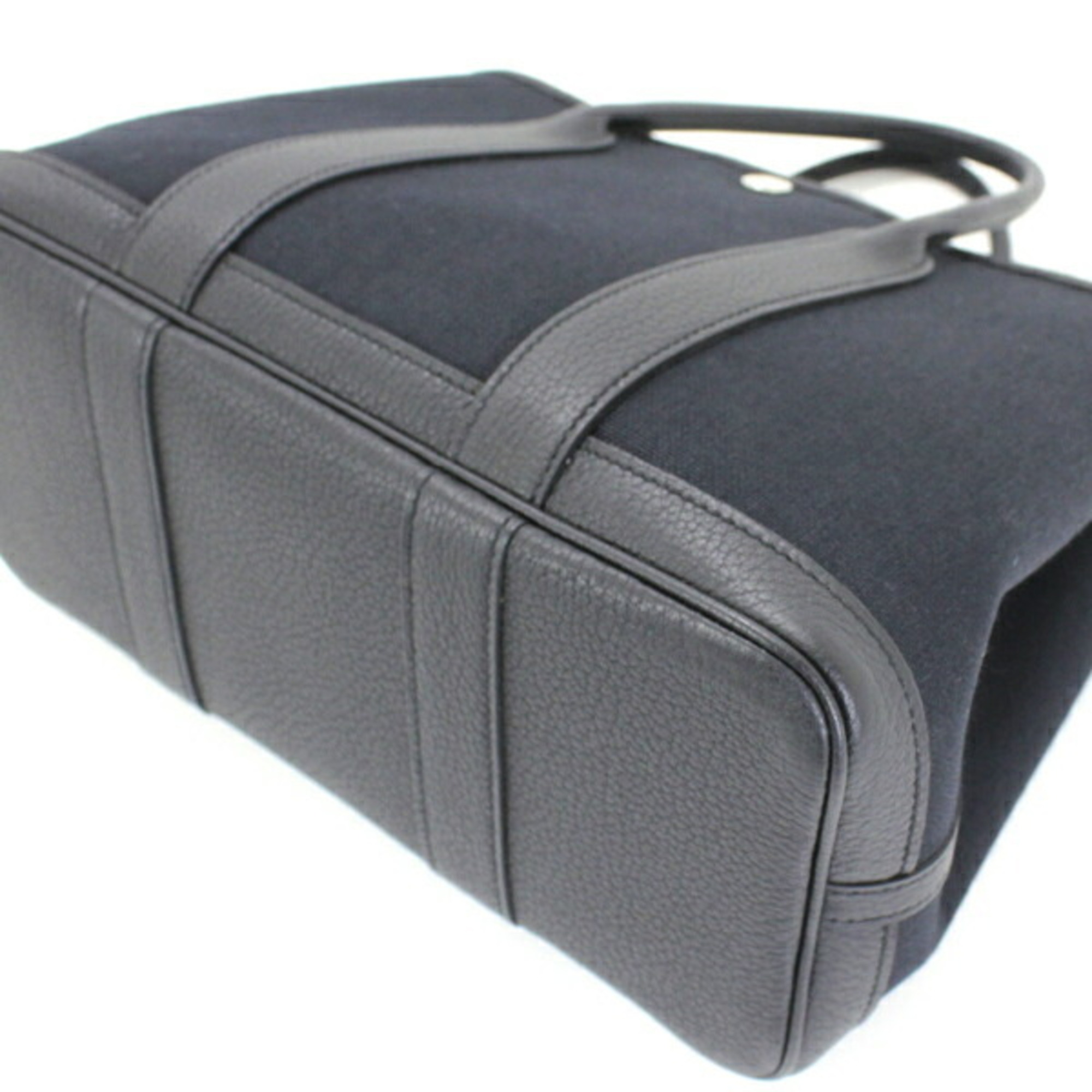 Hermes Garden TPM 30 Tote Bag Handbag Black Toile Offiche Leather Negonda Ladies HERMES Transfer Small Convenient KM2702