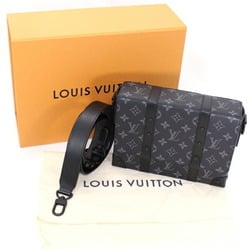 Louis Vuitton Shoulder Bag Trunk/PM Monogram Eclipse Men's M45727 Black LOUIS VUITTON Convenient A1790