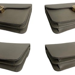 GUCCI Gucci Interlocking GG Logo Leather Genuine Chain 2way Handbag Mini Shoulder Bag Gray 29877