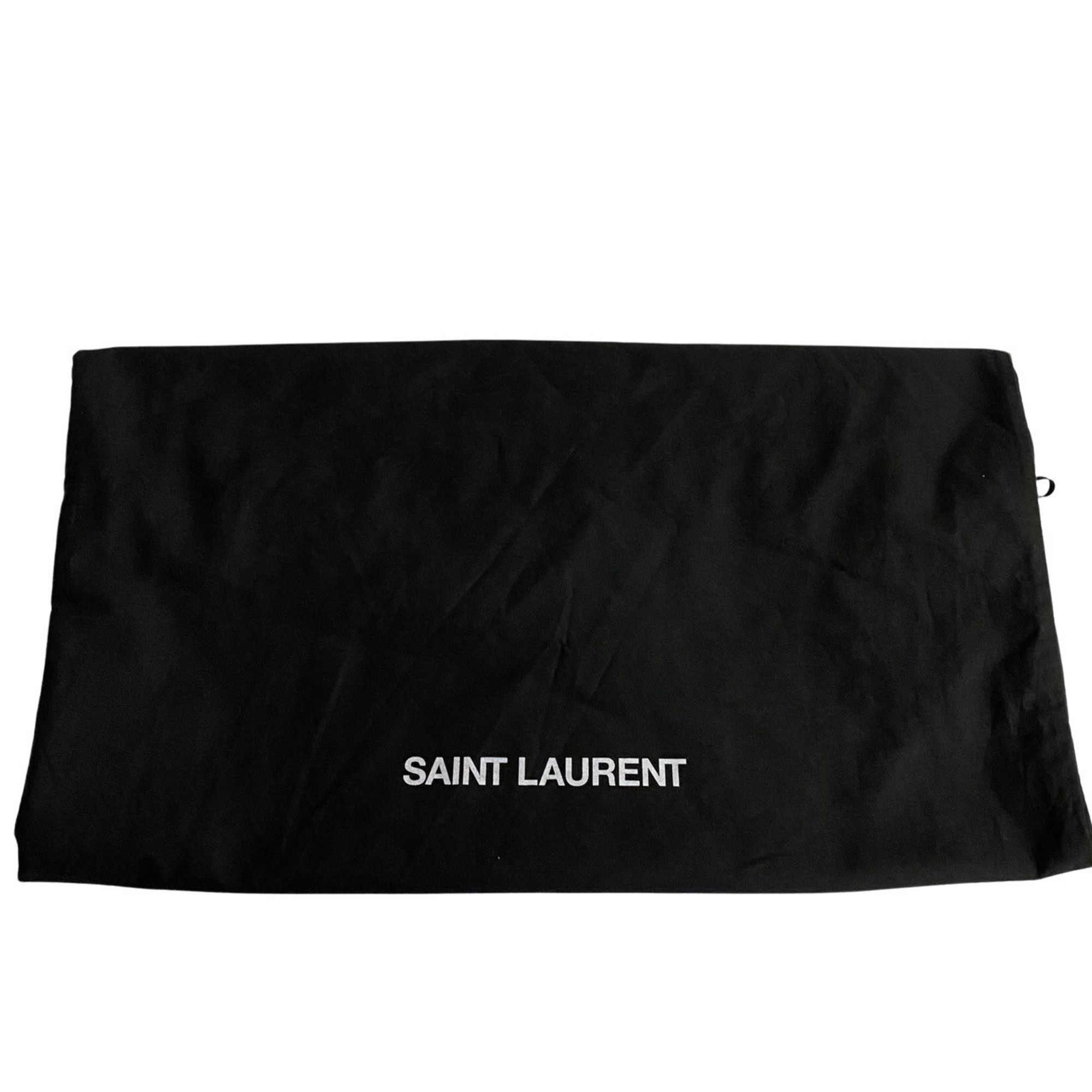 Yves Saint Laurent rive gauche leather genuine felt tote bag handbag black 23269
