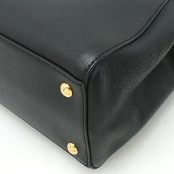 FENDI PETITE 2JOURS Handbag Tote Bag Shoulder Leather Black 8BH253