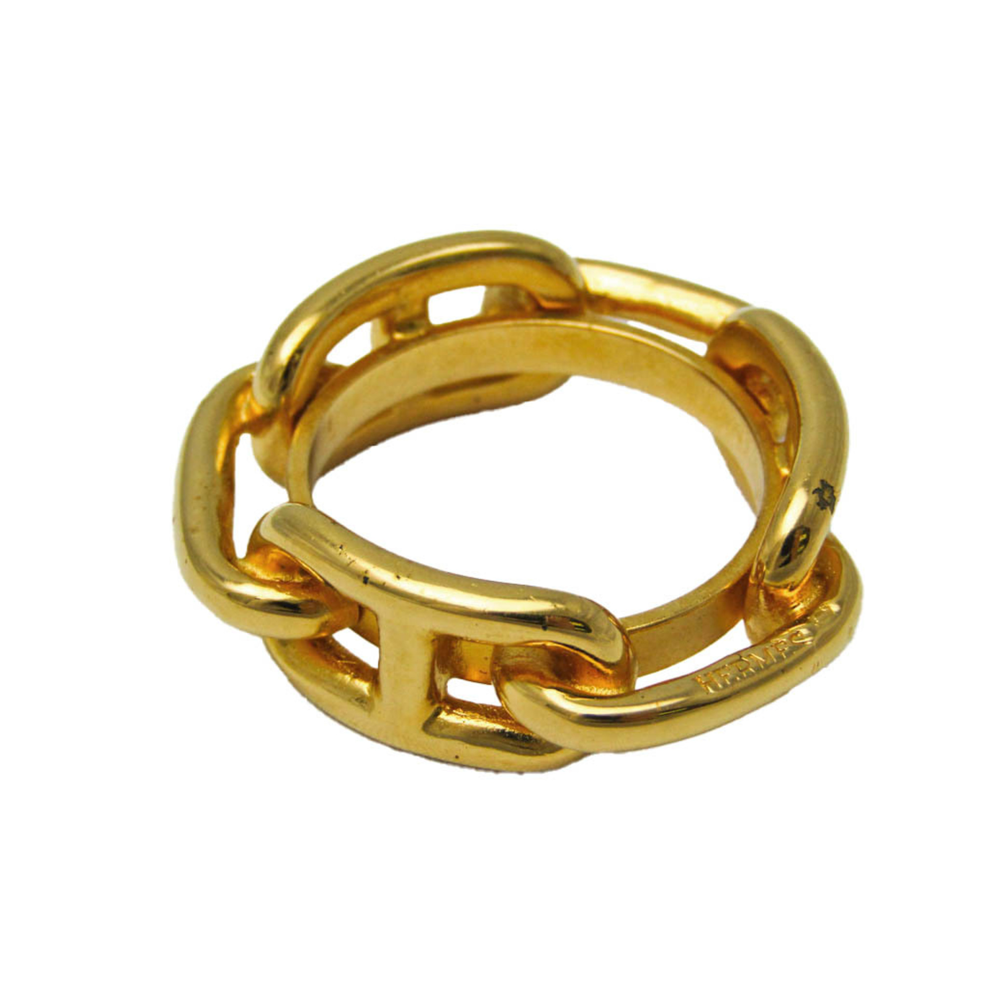 Hermes Metal Scarf Ring Gold Lugate Shane Dunkle