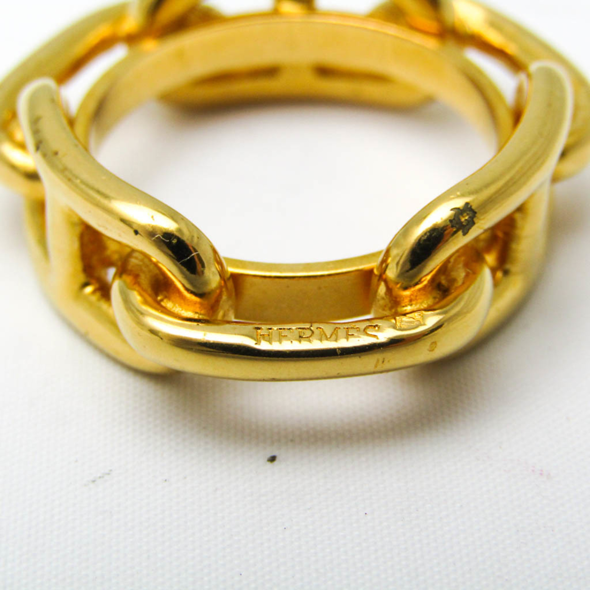 Hermes Metal Scarf Ring Gold Lugate Shane Dunkle