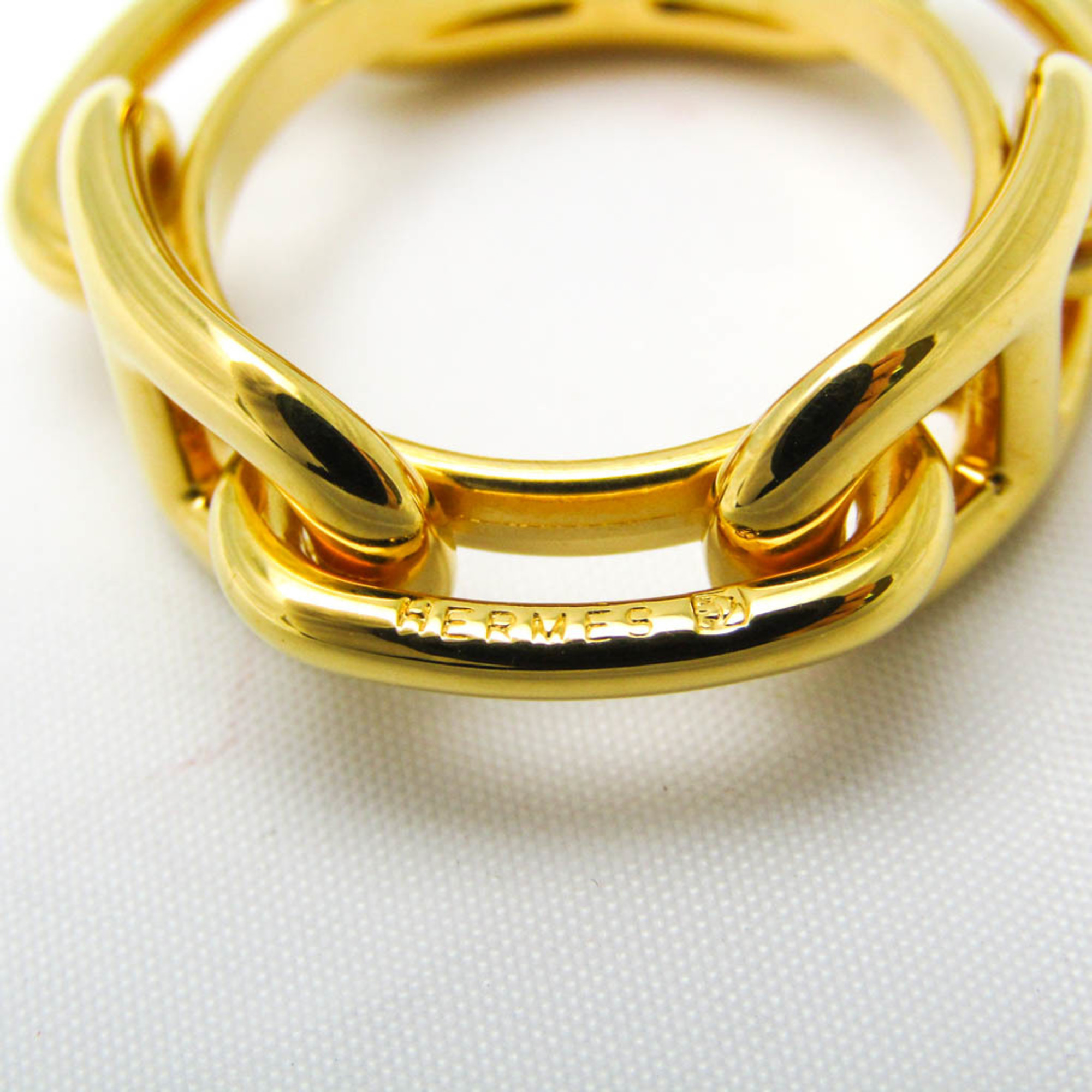 Hermes Metal Scarf Ring Gold Lugate Shane Dunkle