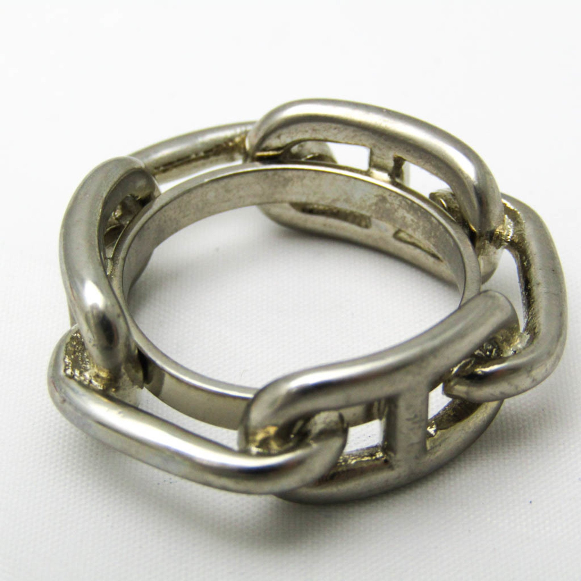 Hermes Metal Scarf Ring Silver Lugate Shane Dunkle