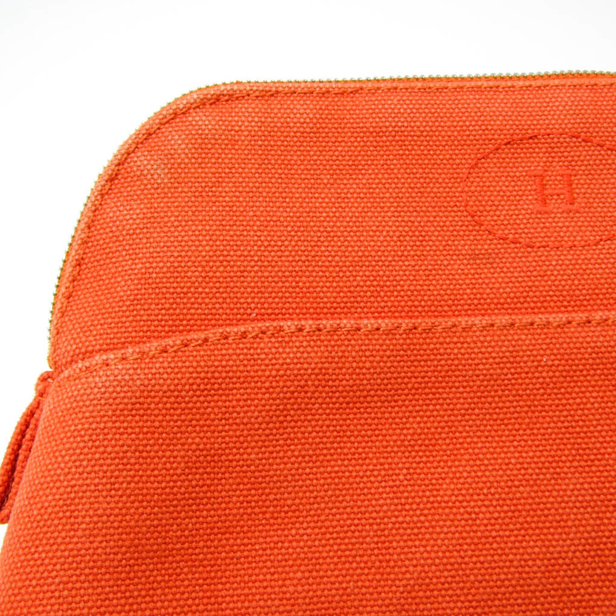 Hermes Bolide Mini 103773M Women,Men Canvas Pouch Orange