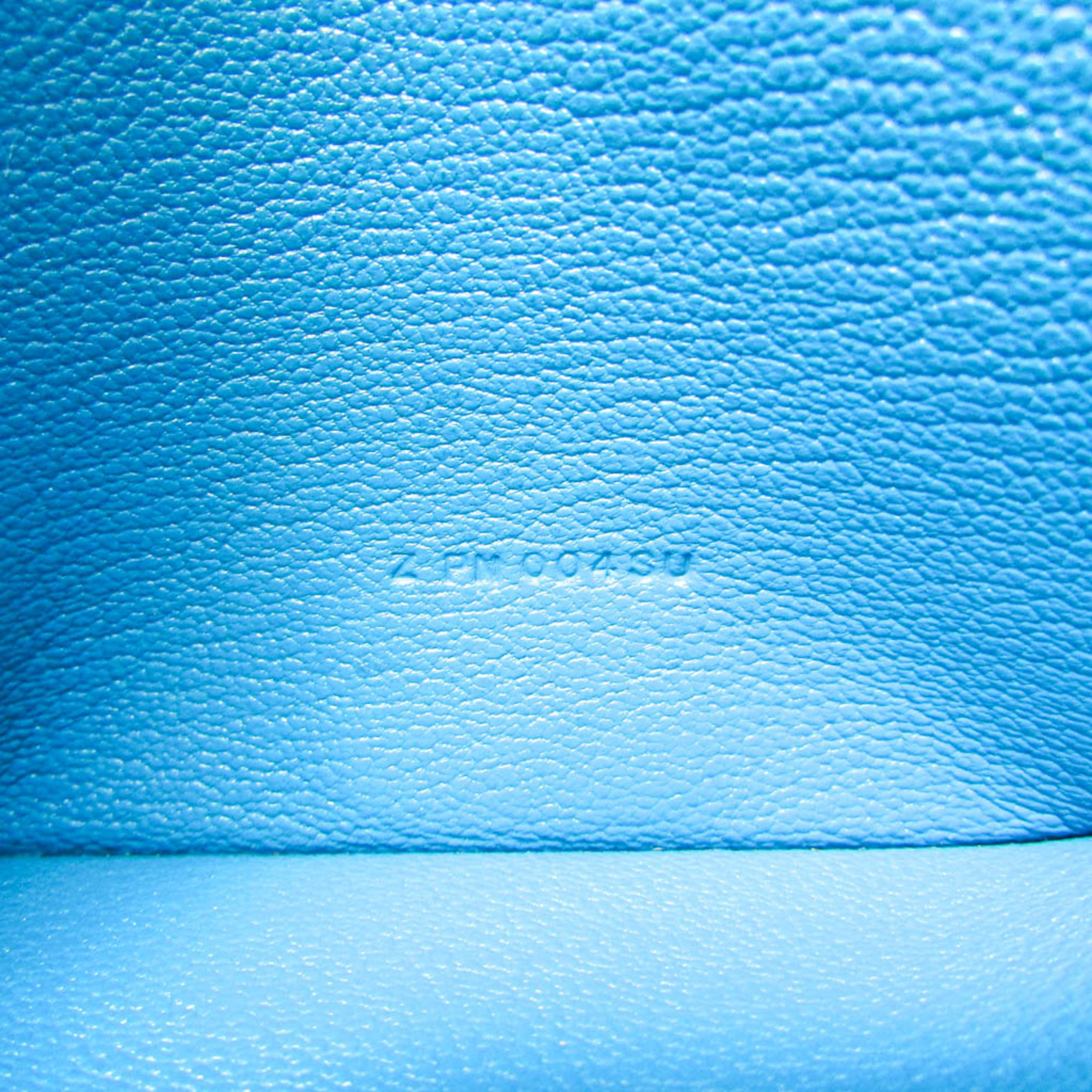 Hermes Bearn Bear Soufflé Blue Frieda Epsom Leather Long Wallet (bi-fold) Blue