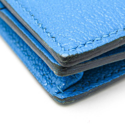 Hermes Bearn Bear Soufflé Blue Frieda Epsom Leather Long Wallet (bi-fold) Blue