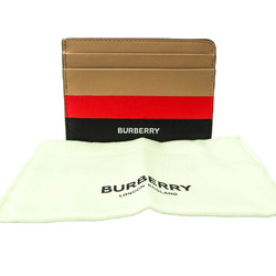 Burberry Leather Card Case Beige,Black,Red Color