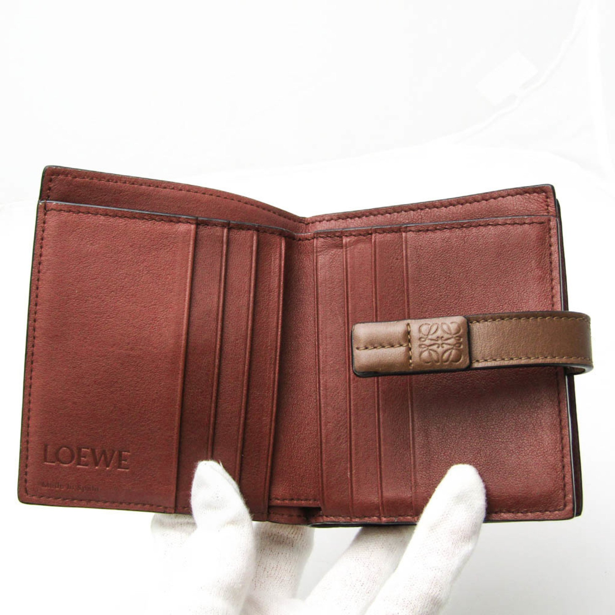 Loewe C660Z41X01 Women's Leather Wallet (bi-fold) Bordeaux,Brown