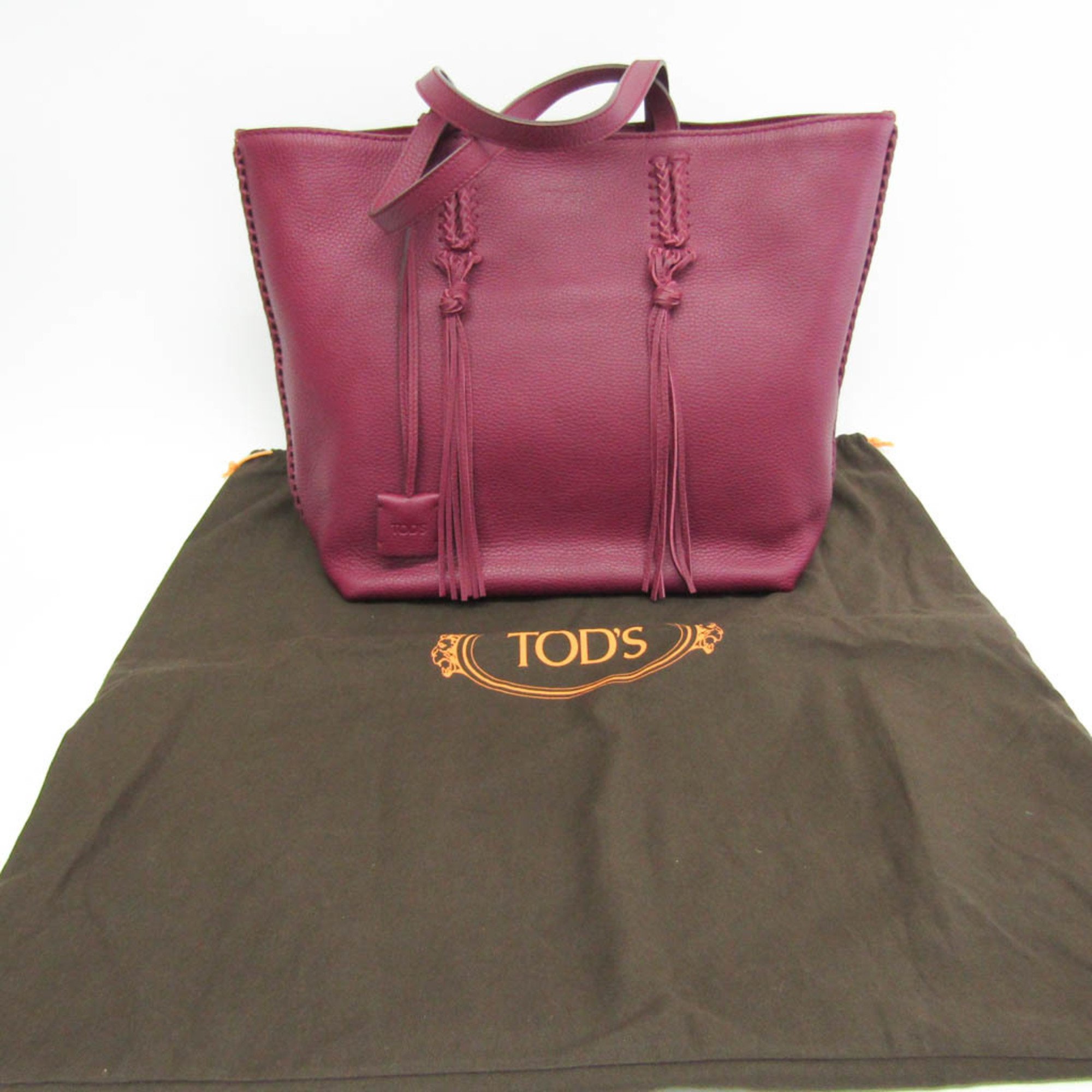Tod's Gypsy Women's Leather Tote Bag Purple