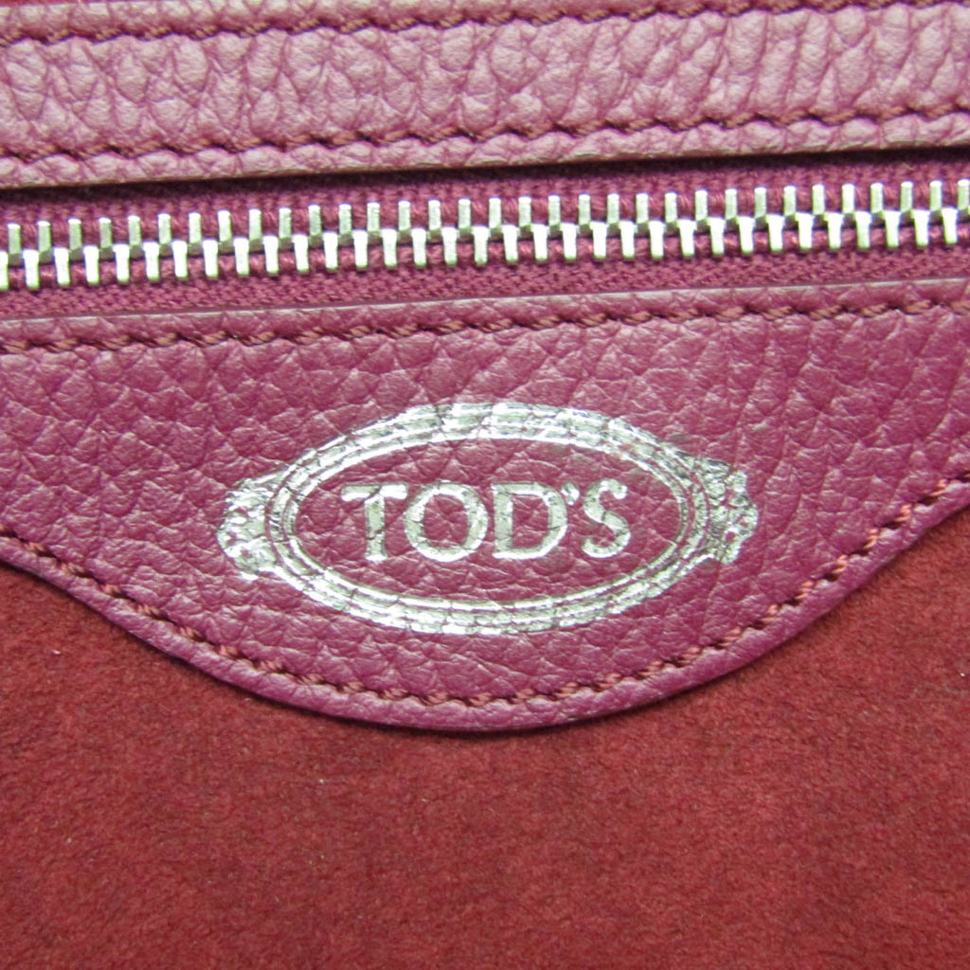 Tod's Gypsy Women's Leather Tote Bag Purple