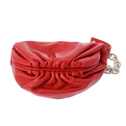BOTTEGAVENETA Bottega Veneta The Chain Pouch Red 651445 Women's Leather Shoulder Bag